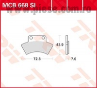 Set placute frana TRW MCB668SI - ATV Polaris Trail Blazer (94-98) - Trail Boss (91-99) 250 - Scrambler 4x4 (97) - Sportsman 4x4 (96-97) 500